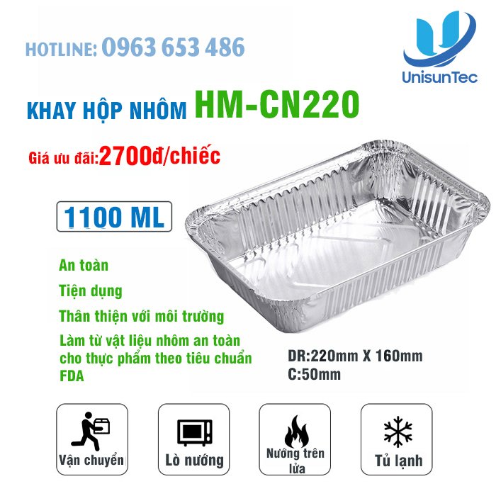 Khay cơm 1100ml